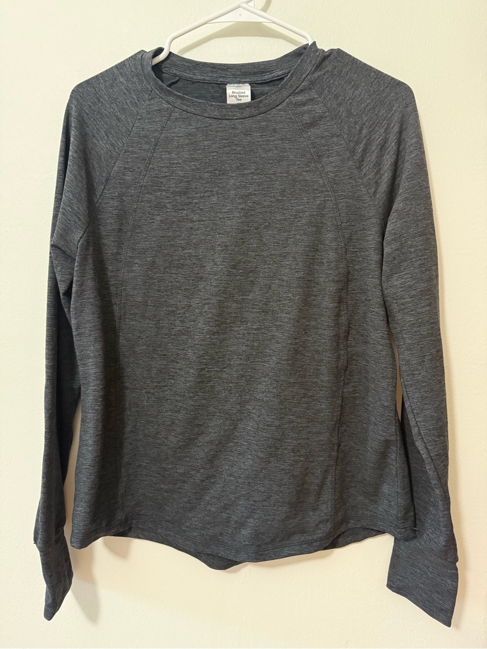Men's Long-Sleeve Crewneck Shirt - Dark Gray